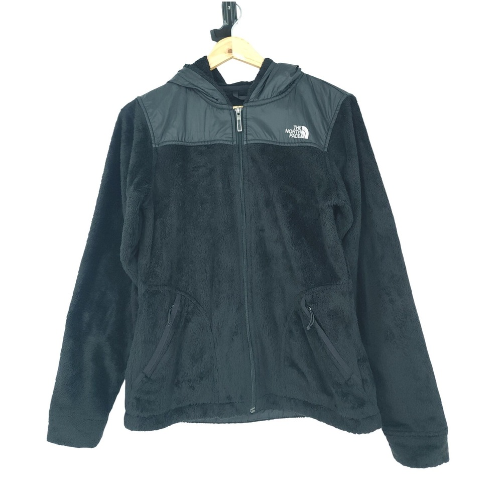 The North Face Osito Hooded Fleece Jacket Women S Black FullZip Outdoor Soft Top